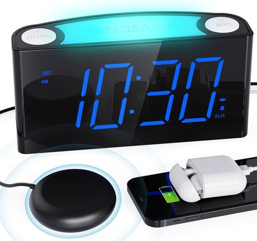 Vibrating alarm clock with - alarm,