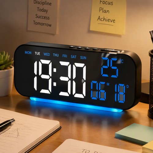 Digital bedside clock dual - bedside,