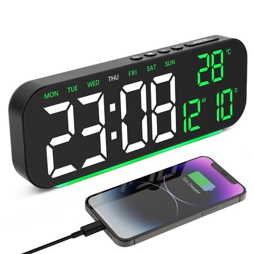 Large number digital led clock - number,