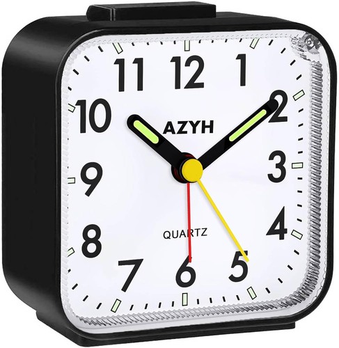 Silent analog alarm clock - clock, no