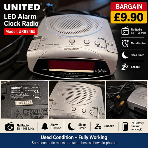 United urb8465 digital clock - digital,