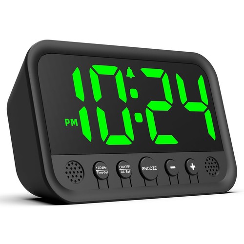 Digital alarm clock - digital, green