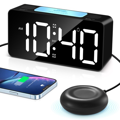 Vibrating alarm clock - vibrating, bed