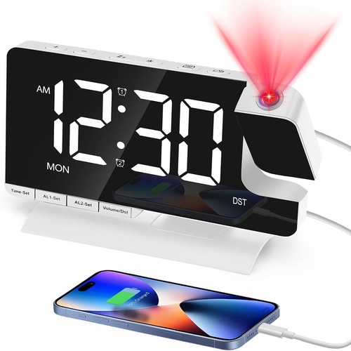 Projector alarm clock - clock, 7.3"